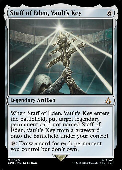 Magic the Gathering Card - Staff of Eden, Vault's Key - MTG Circle