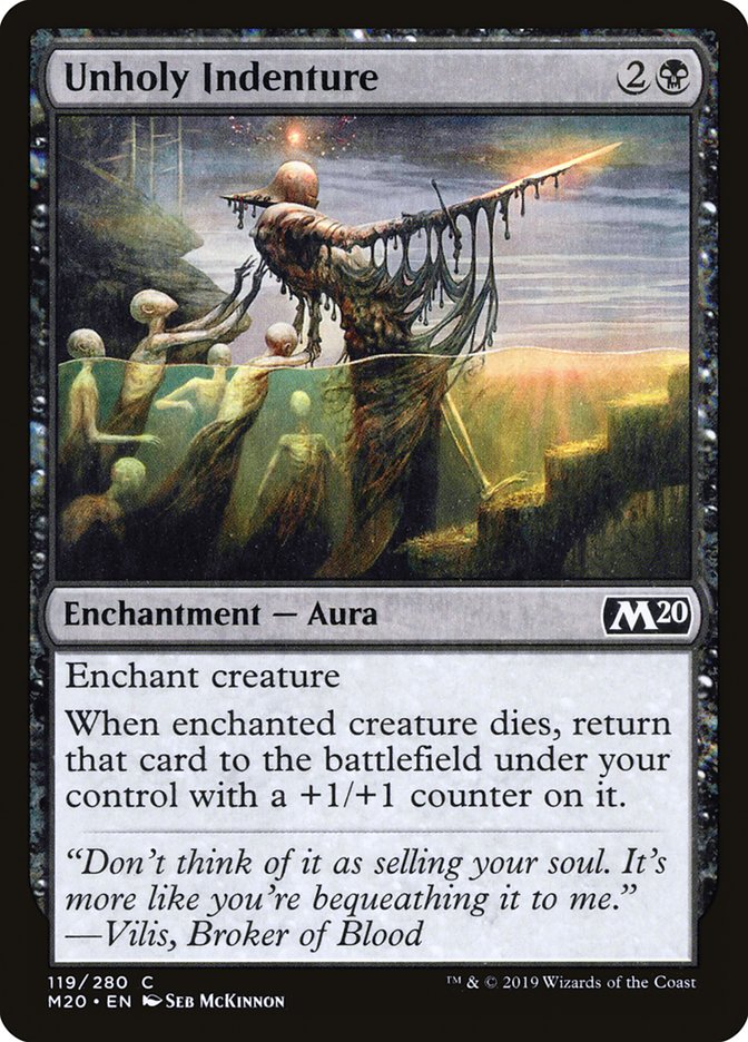 Magic the Gathering Card - Unholy Indenture - MTG Circle