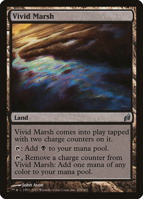 Magic the Gathering Card - Vivid Marsh - MTG Circle