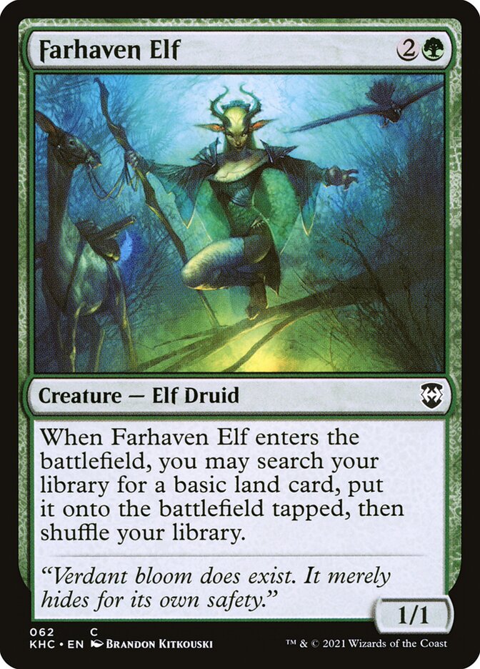 Magic the Gathering Card - Farhaven Elf - MTG Circle