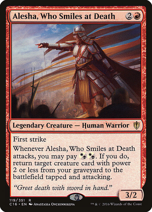 Magic the Gathering Card - Alesha, Who Smiles at Death - MTG Circle
