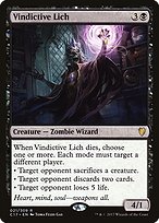 Magic the Gathering Card - Vindictive Lich - MTG Circle