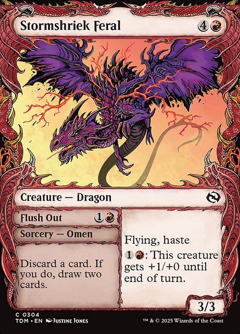 Magic the Gathering Card - Stormshriek Feral // Flush Out - MTG Circle