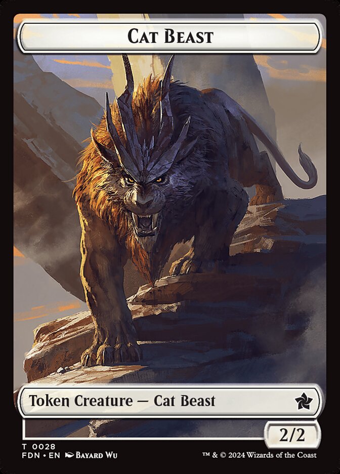Magic the Gathering Card - Cat Beast - MTG Circle