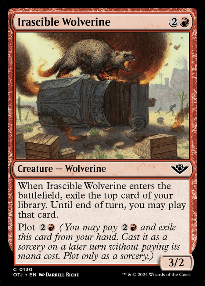 Magic the Gathering Card - Irascible Wolverine - MTG Circle