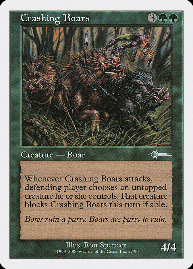 Magic the Gathering Card - Crashing Boars - MTG Circle