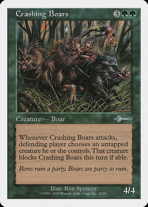 Magic the Gathering Card - Crashing Boars - MTG Circle