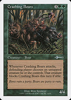 Magic the Gathering Card - Crashing Boars - MTG Circle
