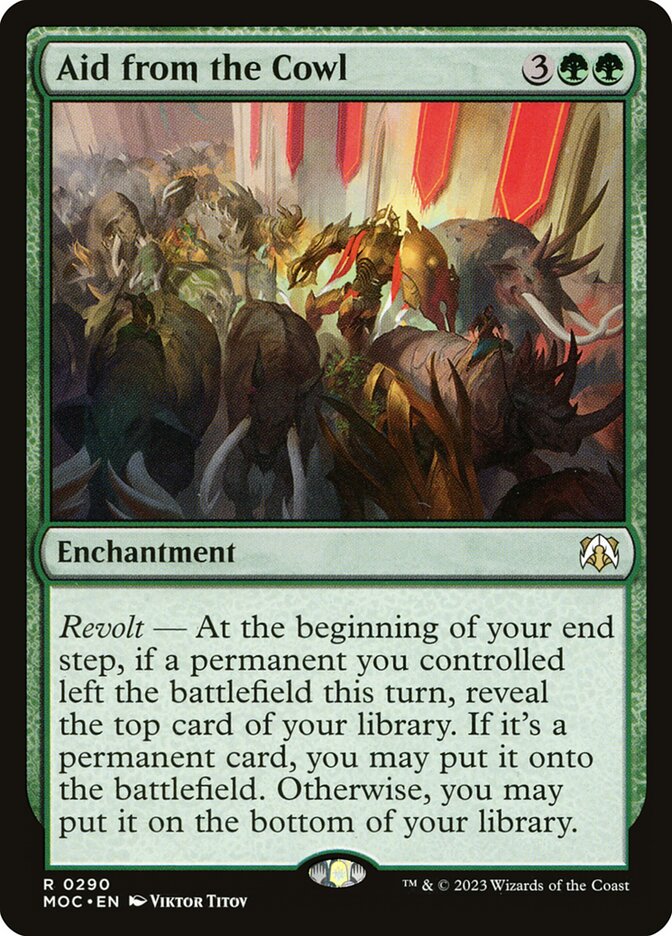 Magic the Gathering Card - Aid from the Cowl - MTG Circle