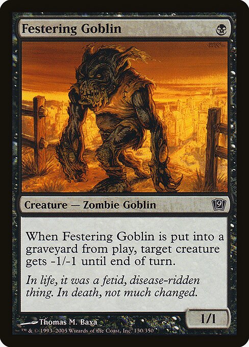 Magic the Gathering Card - Festering Goblin - MTG Circle
