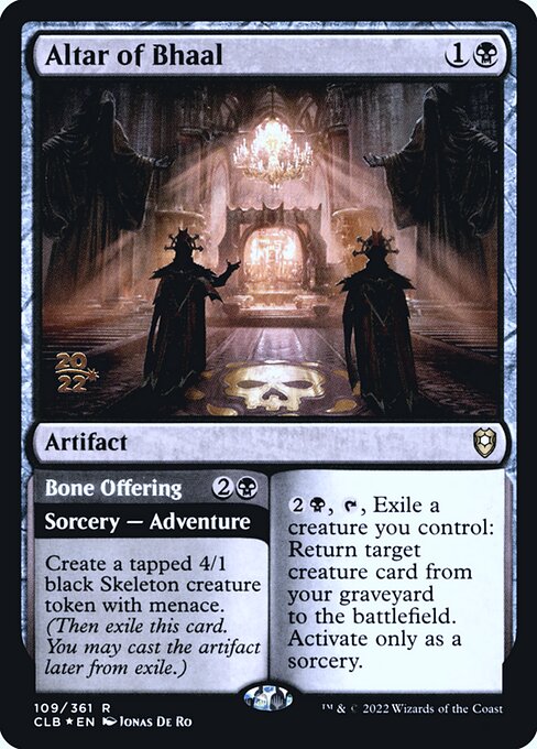 Magic the Gathering Card - Altar of Bhaal // Bone Offering - MTG Circle