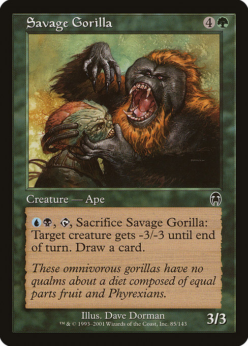Magic the Gathering Card - Savage Gorilla - MTG Circle