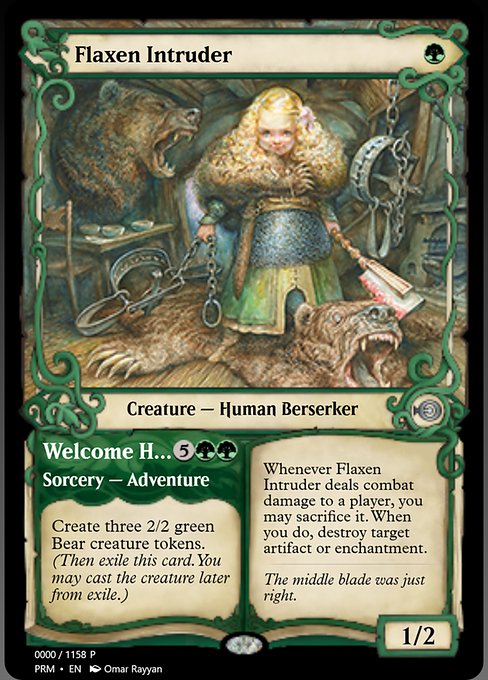 Magic the Gathering Card - Flaxen Intruder // Welcome Home - MTG Circle