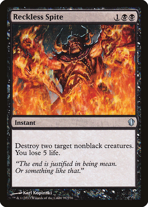 Magic the Gathering Card - Reckless Spite - MTG Circle