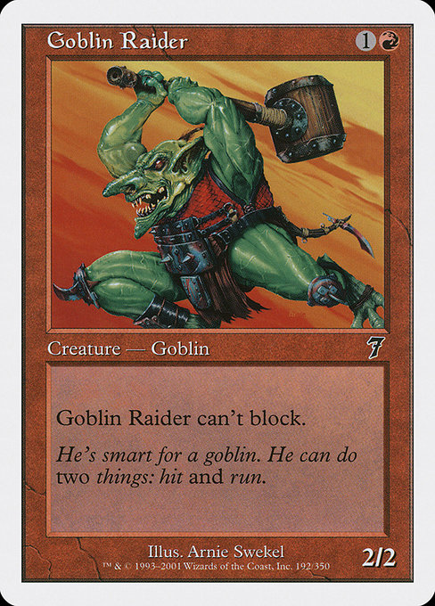 Magic the Gathering Card - Goblin Raider - MTG Circle