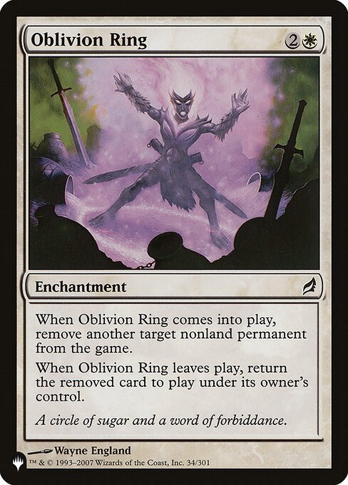 Magic the Gathering Card - Oblivion Ring - MTG Circle