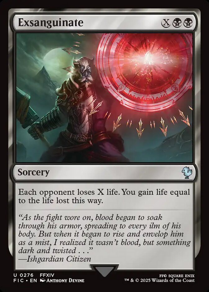 Magic the Gathering Card - Exsanguinate - MTG Circle