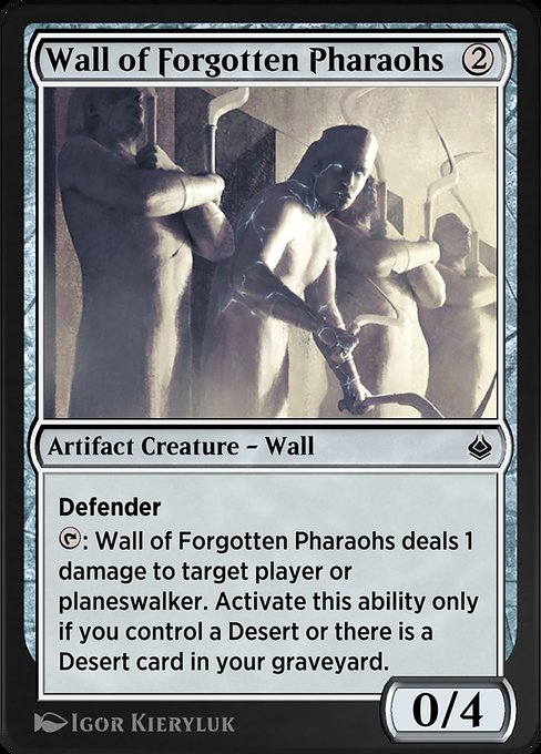 Magic the Gathering Card - Wall of Forgotten Pharaohs - MTG Circle