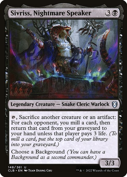 Magic the Gathering Card - Sivriss, Nightmare Speaker - MTG Circle