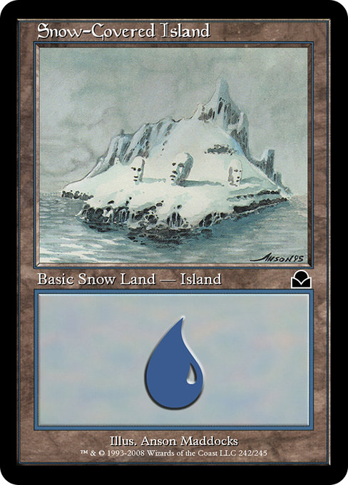 Magic the Gathering Card - Snow-Covered Island - MTG Circle