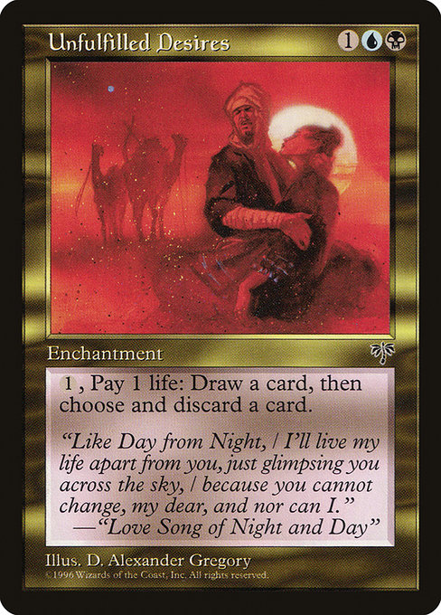 Magic the Gathering Card - Unfulfilled Desires - MTG Circle