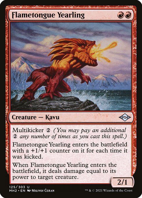 Magic the Gathering Card - Flametongue Yearling - MTG Circle