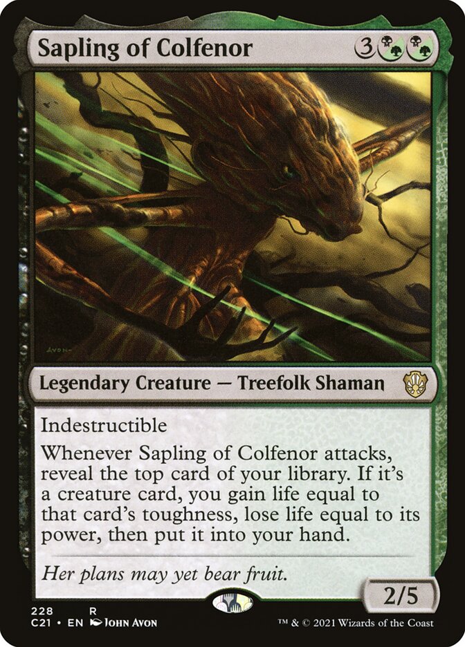 Magic the Gathering Card - Sapling of Colfenor - MTG Circle