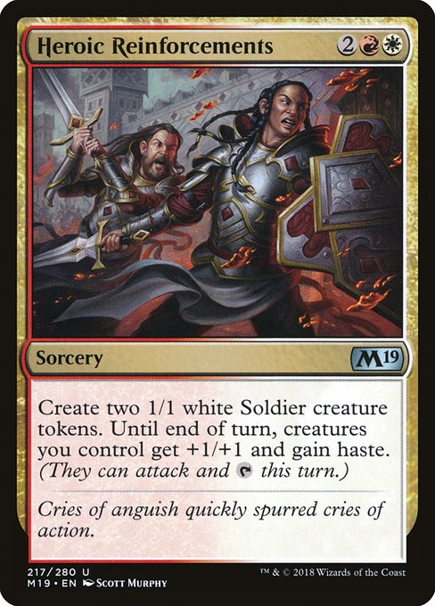 Magic the Gathering Card - Heroic Reinforcements - MTG Circle