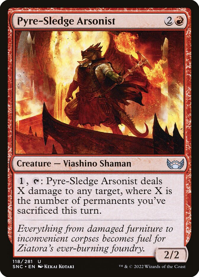 Magic the Gathering Card - Pyre-Sledge Arsonist - MTG Circle