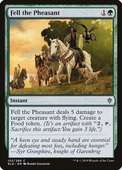 Magic the Gathering Card - Fell the Pheasant - MTG Circle