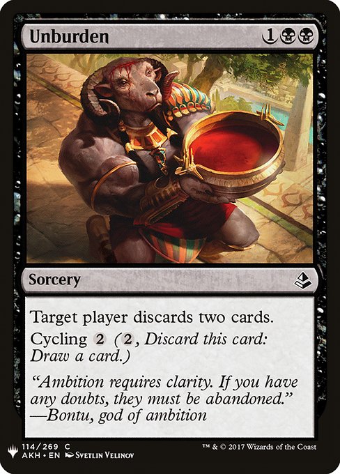 Magic the Gathering Card - Unburden - MTG Circle