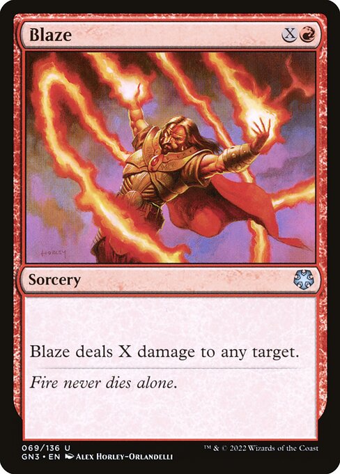 Magic the Gathering Card - Blaze - MTG Circle