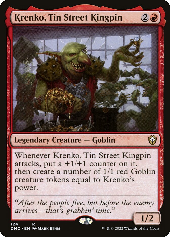 Magic the Gathering Card - Krenko, Tin Street Kingpin - MTG Circle