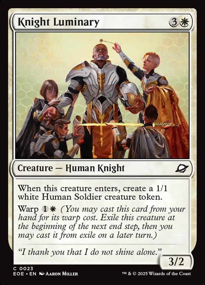 Magic the Gathering Card - Knight Luminary - MTG Circle