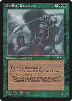 Magic the Gathering Card - Gorilla Berserkers - MTG Circle
