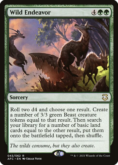 Magic the Gathering Card - Wild Endeavor - MTG Circle