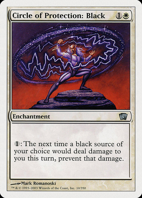 Magic the Gathering Card - Circle of Protection: Black - MTG Circle