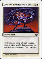 Magic the Gathering Card - Circle of Protection: Black - MTG Circle