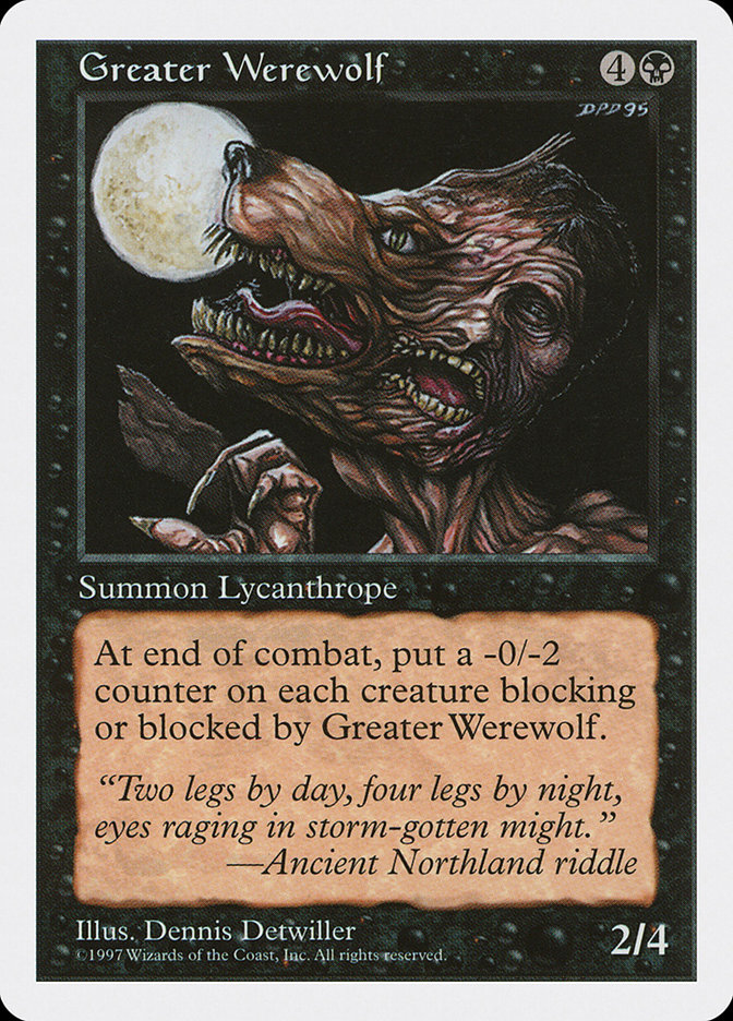 Magic the Gathering Card - Greater Werewolf - MTG Circle