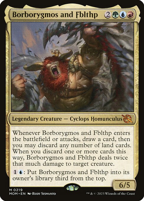 Magic the Gathering Card - Borborygmos and Fblthp - MTG Circle