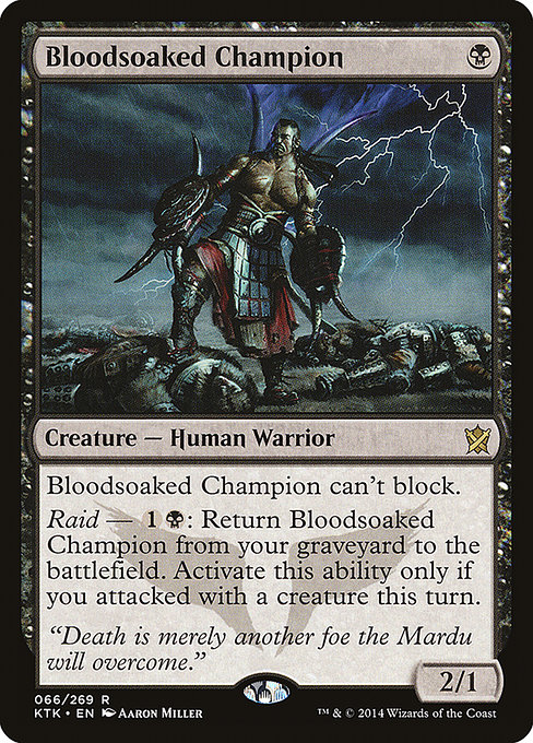 Magic the Gathering Card - Bloodsoaked Champion - MTG Circle