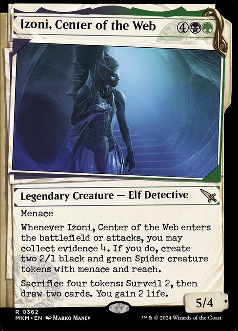 Magic the Gathering Card - Izoni, Center of the Web - MTG Circle