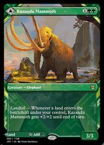 Magic the Gathering Card - Kazandu Mammoth // Kazandu Valley - MTG Circle