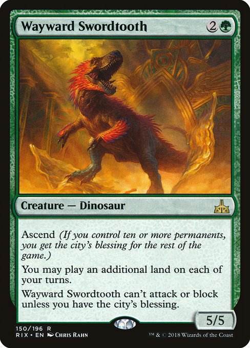 Magic the Gathering Card - Wayward Swordtooth - MTG Circle