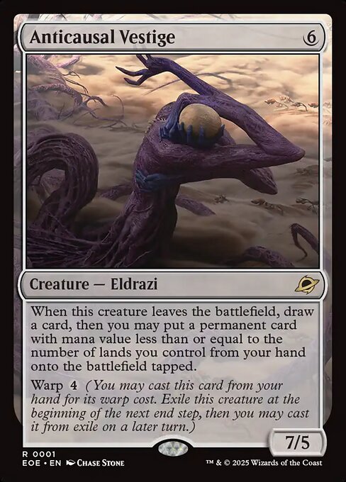 Magic the Gathering Card - Anticausal Vestige - MTG Circle