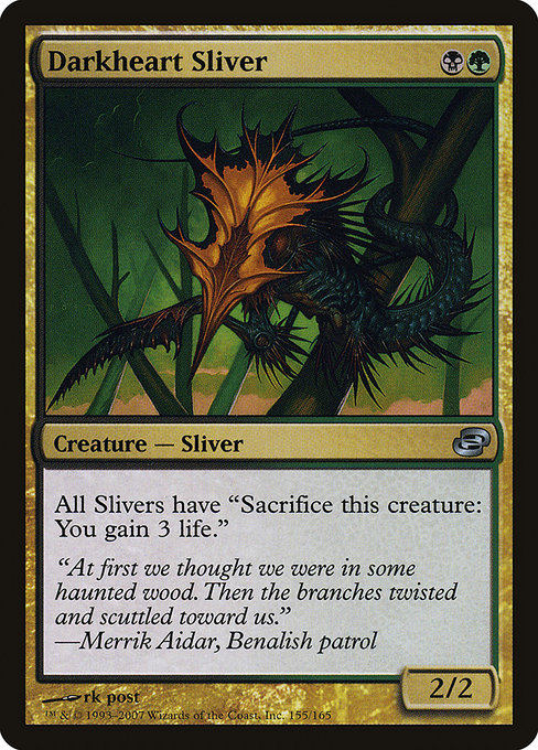 Magic the Gathering Card - Darkheart Sliver - MTG Circle