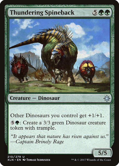 Magic the Gathering Card - Thundering Spineback - MTG Circle