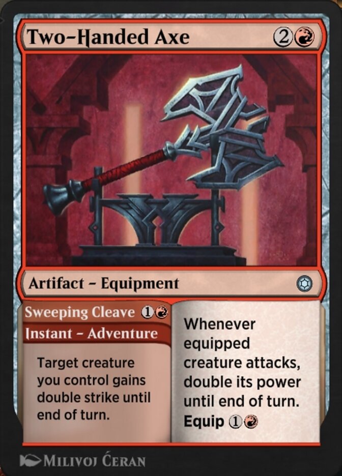 Magic the Gathering Card - Two-Handed Axe // Sweeping Cleave - MTG Circle