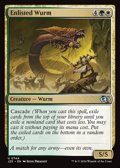 Magic the Gathering Card - Enlisted Wurm - MTG Circle