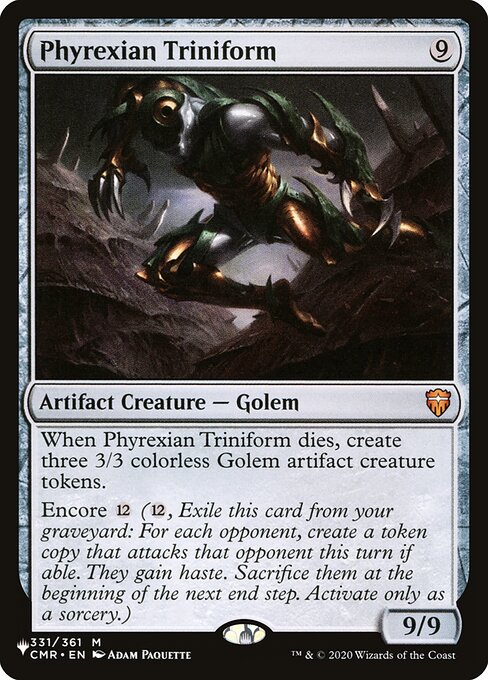 Magic the Gathering Card - Phyrexian Triniform - MTG Circle